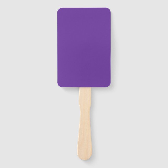 Violettes Herz Vollfarbe Fächer (Vorderseite)
