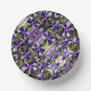 Violettes in einem Mondgefäß Pappteller
