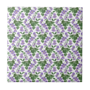 Violettes sucrées Mauve sur carreaux de céramique 
