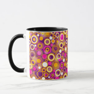 Violettes Tupfen-Muster Tasse