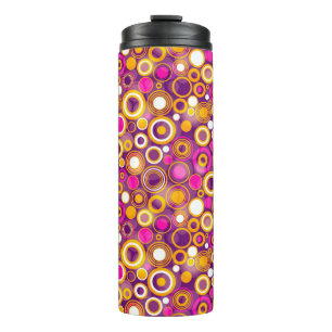 Violettes Tupfen-Muster Thermosbecher