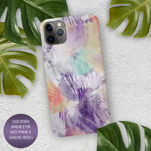 Violettes Türkis Korallen Kunstgemälde iPhone 16 Pro Max Hülle