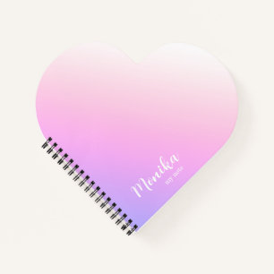 Violettes und rosa Ombre-Design Notizbuch