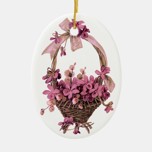 Violettes vintages et ornement d'arc (Devant)