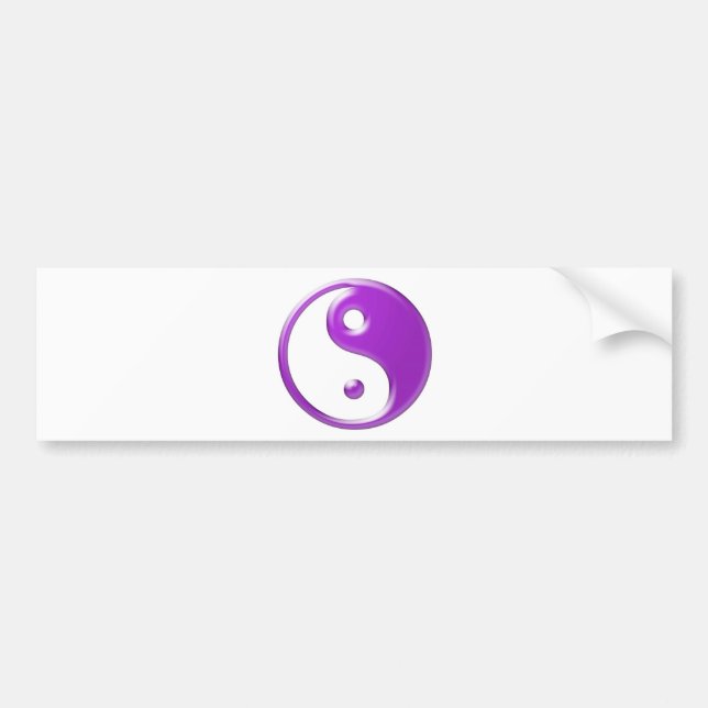 Violettes Yin Yang Autoaufkleber (Vorne)