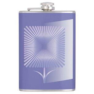 Violettquadrat Blume Flachmann