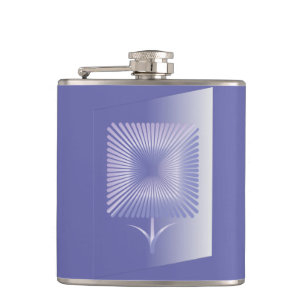 Violettquadrat Blume Flachmann