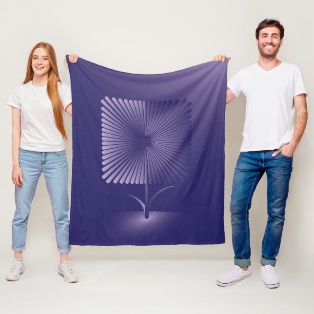 Violettquadrat Blume Fleecedecke (Beispiel)