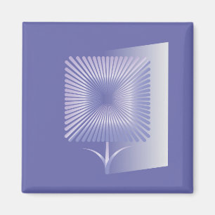 Violettquadrat Blume Magnet