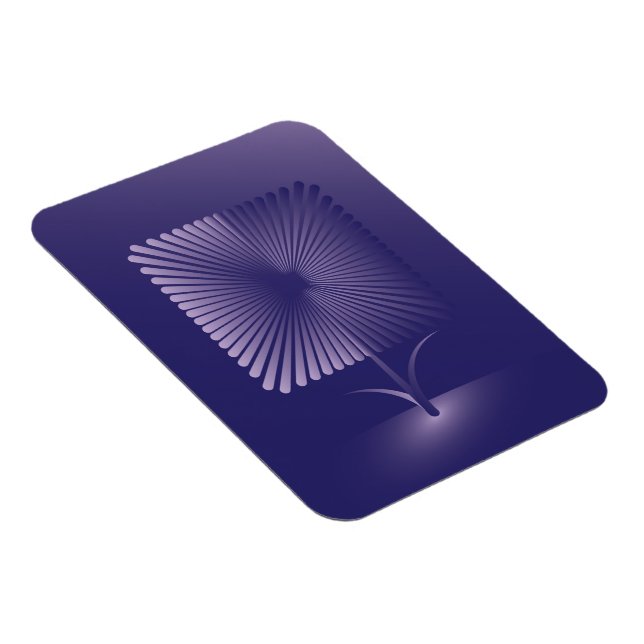 Violettquadrat Blume Magnet (Rechte Seite)