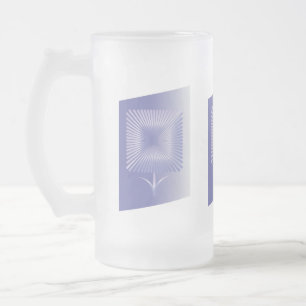 Violettquadrat Blume Mattglas Bierglas