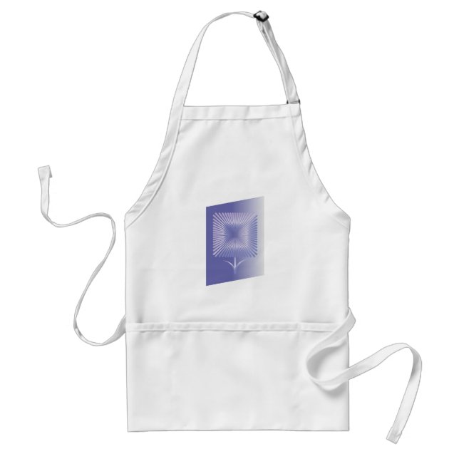 Violettquadrat Blume Schürze (Vorne)