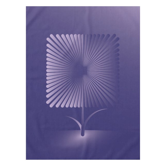 Violettquadrat Blume Tischdecke (Vorderseite)