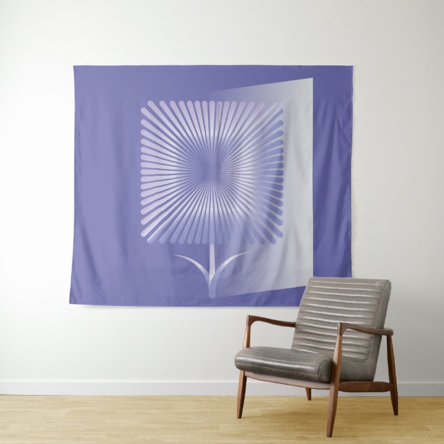 Violettquadrat Blume Wandteppich (Beispiel (Horizontal))