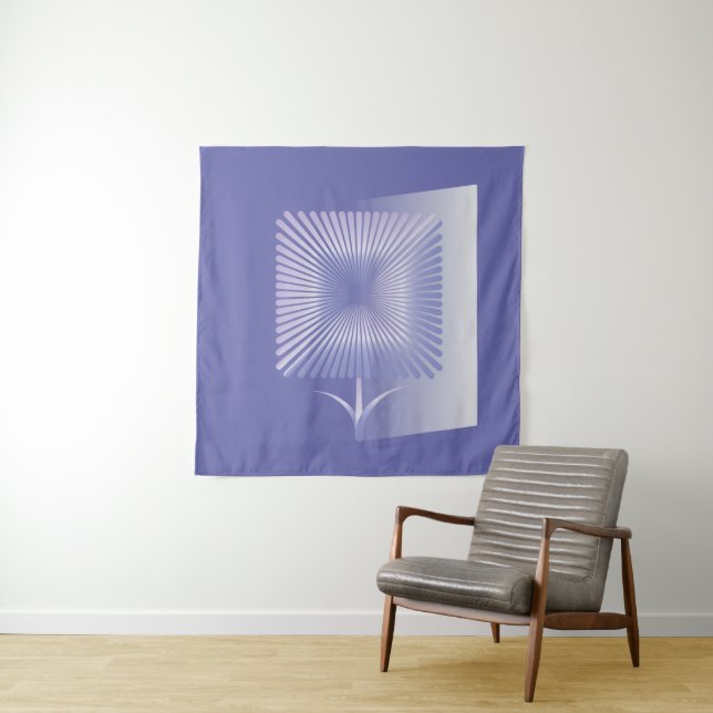 Violettquadrat Blume Wandteppich (Beispiel)