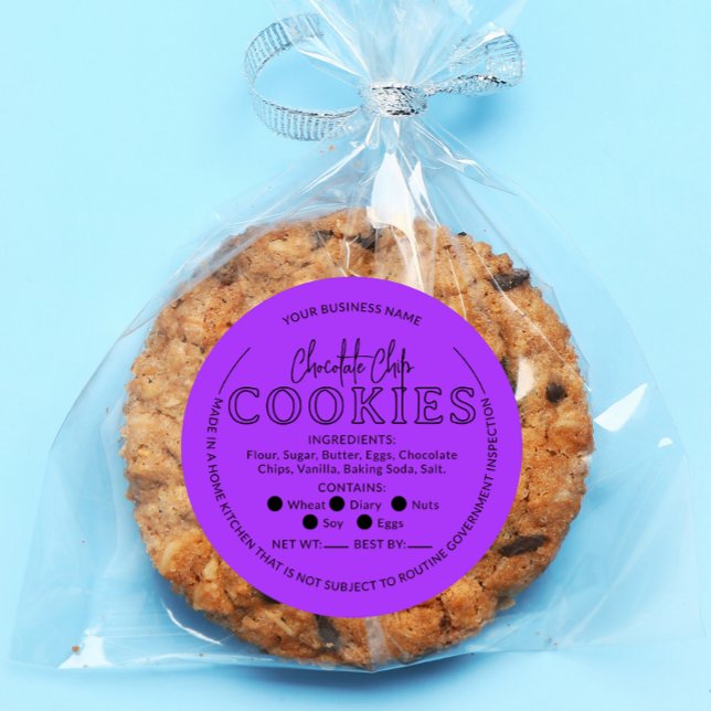 Violettschokolade Chip Cookies Hütte Sticker (Von Creator hochgeladen)