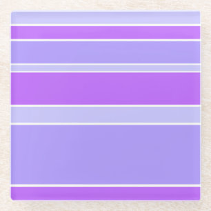 Violettstreifen Glasuntersetzer