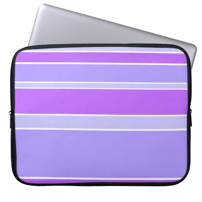 Violettstreifen Laptopschutzhülle (Vorderseite)