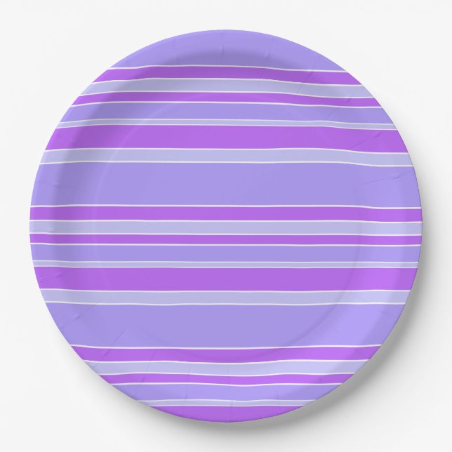 Violettstreifen Pappteller (Vorderseite)