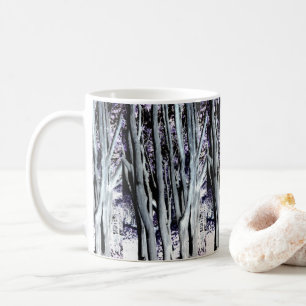 Violettwald Baum Lila Graue Kunst Fotografie Kaffeetasse