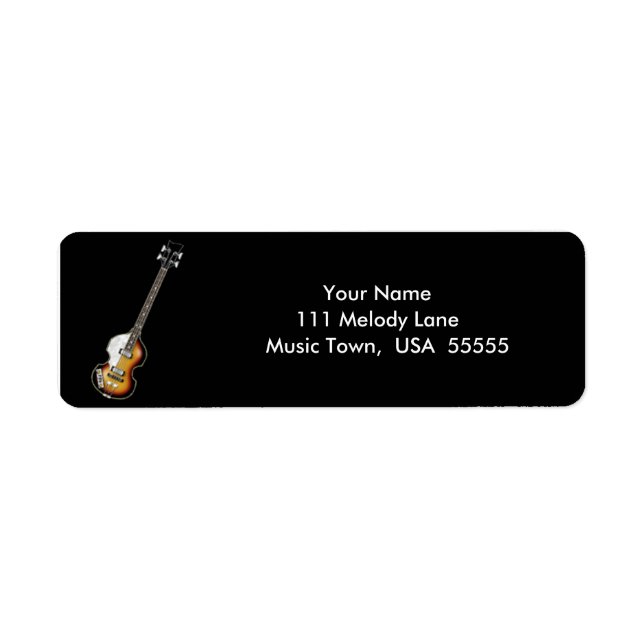 Violin Bass Guitar-Adressenaufkleber (Vorne)