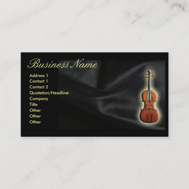 Violin Business Cards Visitenkarte (Vorderseite)