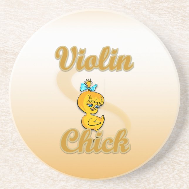 Violin Chick Getränkeuntersetzer (Vorne)