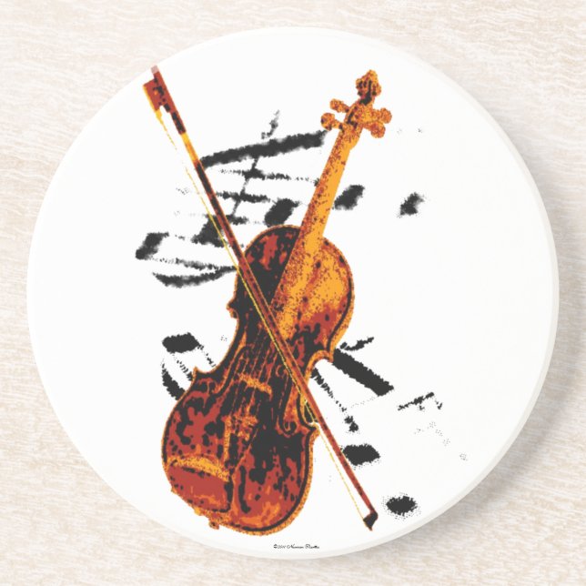 Violin coaster sandstein untersetzer (Vorne)