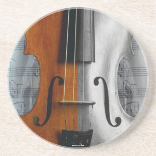 Violin coaster sandstein untersetzer