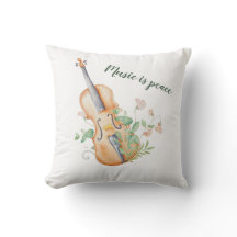 Violin Floral Musik ist Frieden Kundenspezifischer