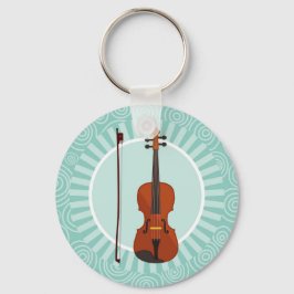 Violin Fun Turquoise Swirl Music Schlüsselanhänger