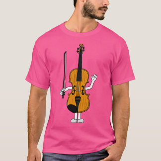 Violin Funny Character Violinist Streichlehrer Fu T-Shirt