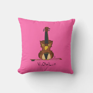 Violin Funny Musician Cartoon Kissen