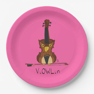 Violin Funny Musician Cartoon Pappteller