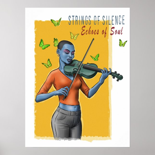 Violin Girl Art Poster (Vorne)