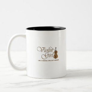 Violin Girl, wie ein normales Mädchen, aber coole Zweifarbige Tasse