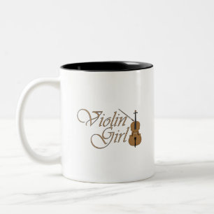 Violin Girl Zweifarbige Tasse