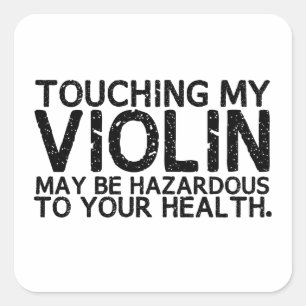 Violin Hazard Quadratischer Aufkleber