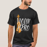 Violin Hero Vintag Violinist Orchestra Music T-Shirt<br><div class="desc">Violinherospieler Vintages Retro-Orchestermusik-Fan-Design für diejenigen,  die in einer Musikband oder Symphonie Streichmusikinstrument spielen. Coole klassische Musik Liebesartikel für Violist,  Violinist,  Musiker und Künstler. Ideal für Geigenlehrer,  Orchesterfans und diejenigen,  die Liebe haben,  Geige oder Liebe zu spielen. Große Souvenirs,  Weihnachtsgeschenk und Geburtstagsgeschenk für Familien und Freunde.</div>