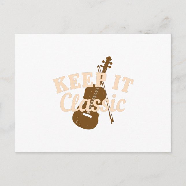 Violin - Keep It Classic Postkarte (Vorderseite)