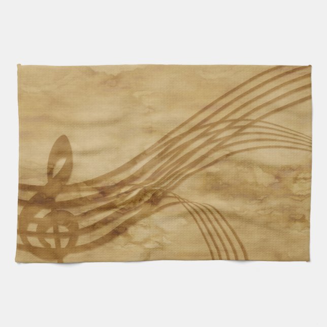 Violin Key Geschirrtuch (Horizontal)