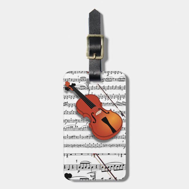 Violin Lover_Gepäckträger Gepäckanhänger (Vorderseite vertikal)