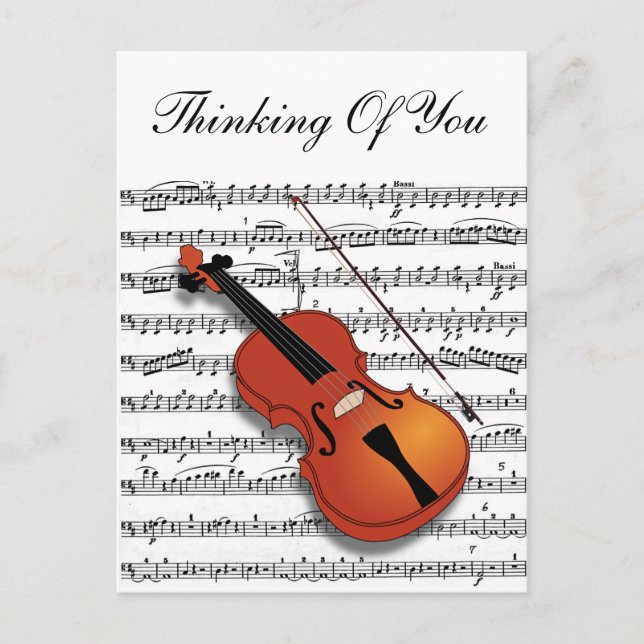 Violin Lover_ Postkarte (Vorderseite)