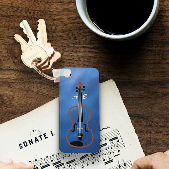 Violin Monogram Schlüsselanhänger (Von Creator hochgeladen)