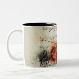 Violin Music Dance Konzert Waltz Man Woman Zweifarbige Tasse