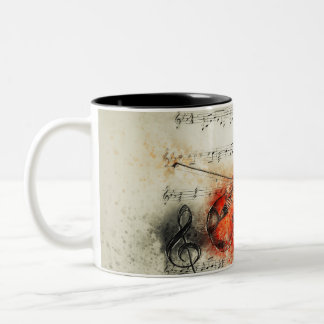 Violin Music Dance Konzert Waltz Man Woman Zweifarbige Tasse