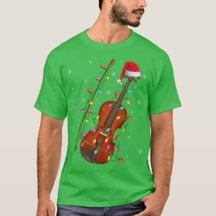 Violin Music Lover Xmas Lichter Santa Violine Chri T-Shirt