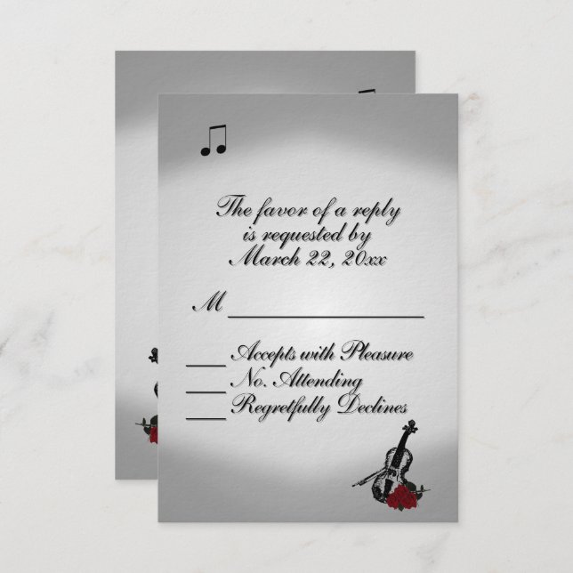 Violin Music Wedding RSVP (Vorne/Hinten)