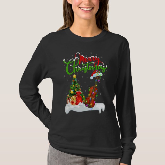 Violin Music   Xmas Decorations Santa Violin Chris T-Shirt (Vorderseite)