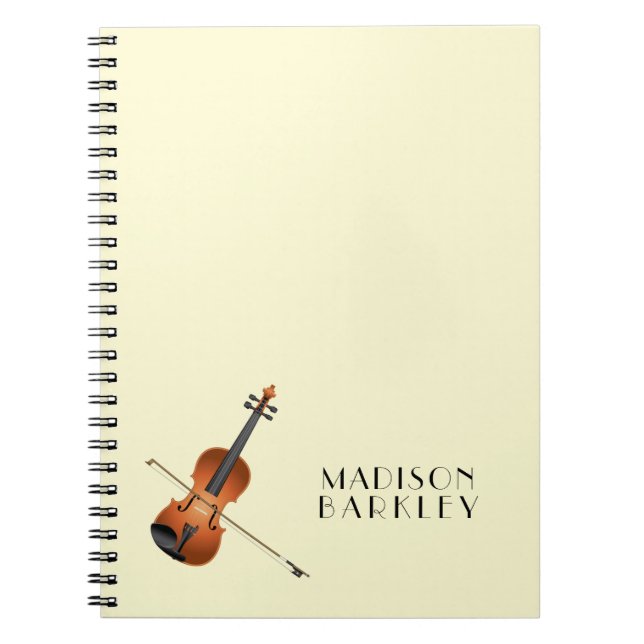 Violin Musician Teacher Streichorchester Notizblock (Vorderseite)